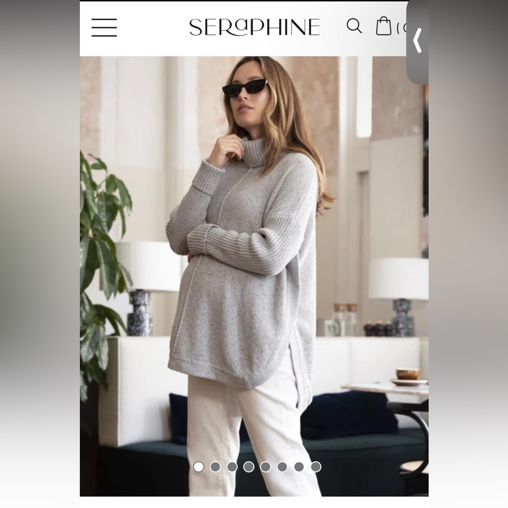 Grey Cape Style Maternity Sweater